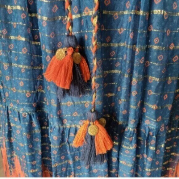 Anthropologie -VERB BYPALLAVI SINGHEEV - Blue Bandhani Printed Dress NWT… - Picture 11 of 13